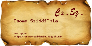 Csoma Szidónia névjegykártya